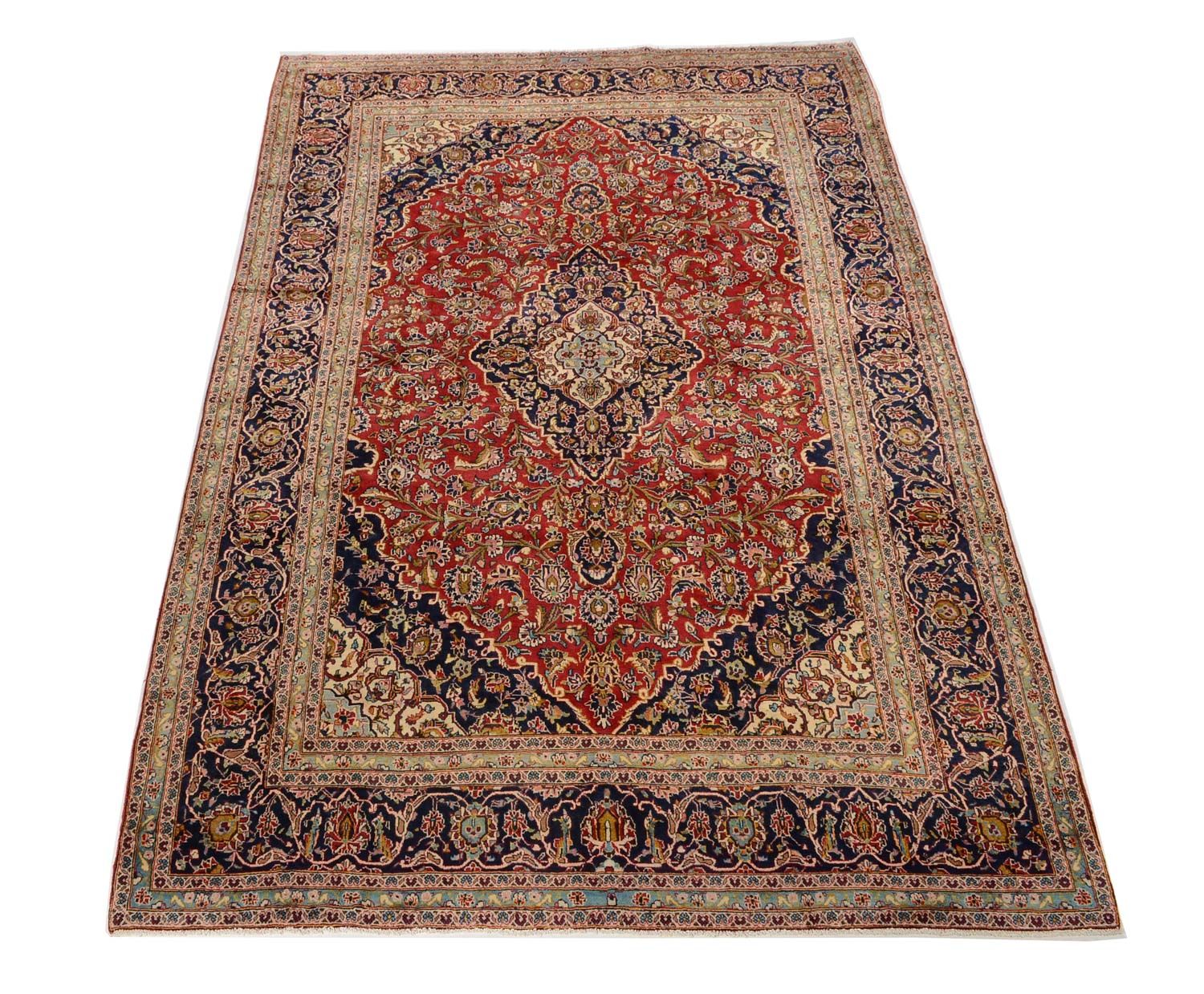 Tappeto Persero - Keshan - 374 x 251 cm - rosso