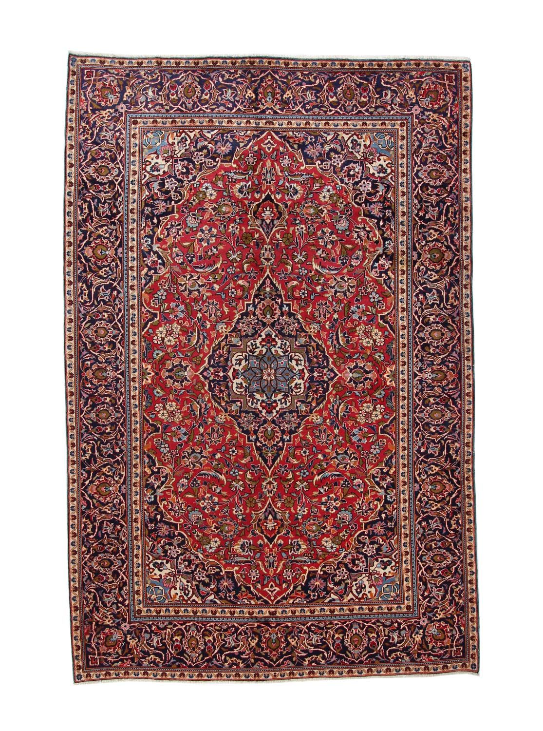 Tappeto Persero - Keshan - 295 x 192 cm - rosso