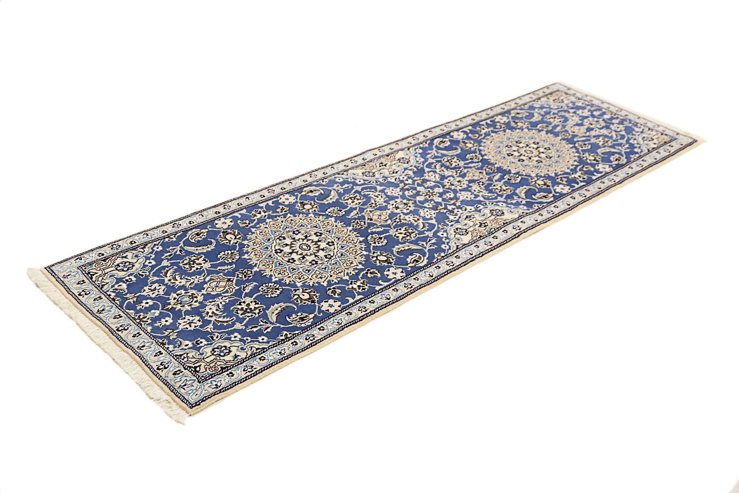 Tappeto corsia Tappeto Persero - Nain - Reale - 200 x 60 cm - blu