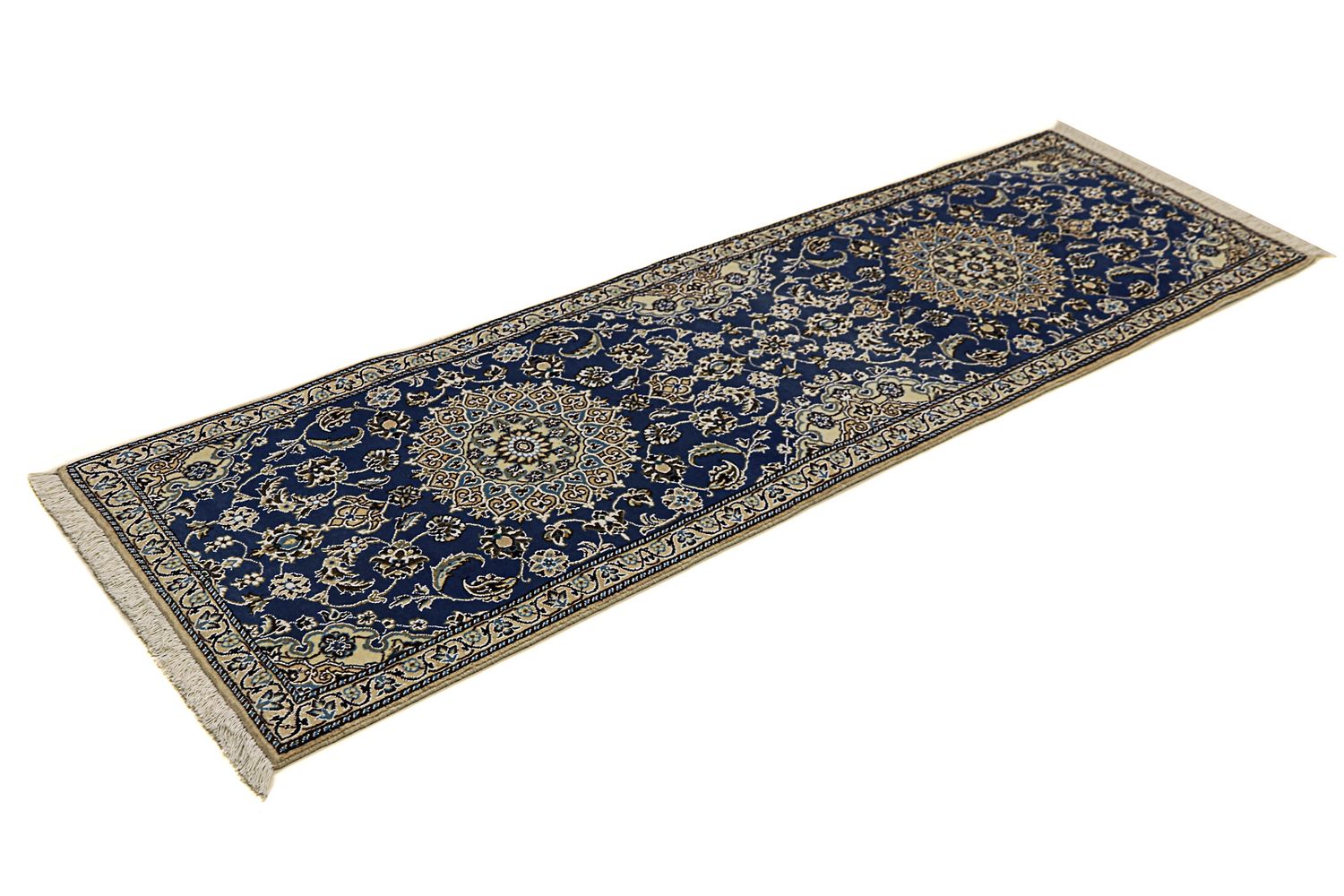 Tappeto corsia Tappeto Persero - Nain - Reale - 200 x 60 cm - blu
