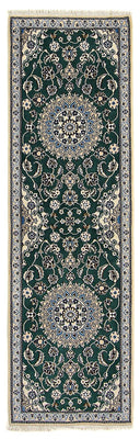 Tappeto corsia Tappeto Persero - Nain - Reale - 200 x 60 cm - verde scuro