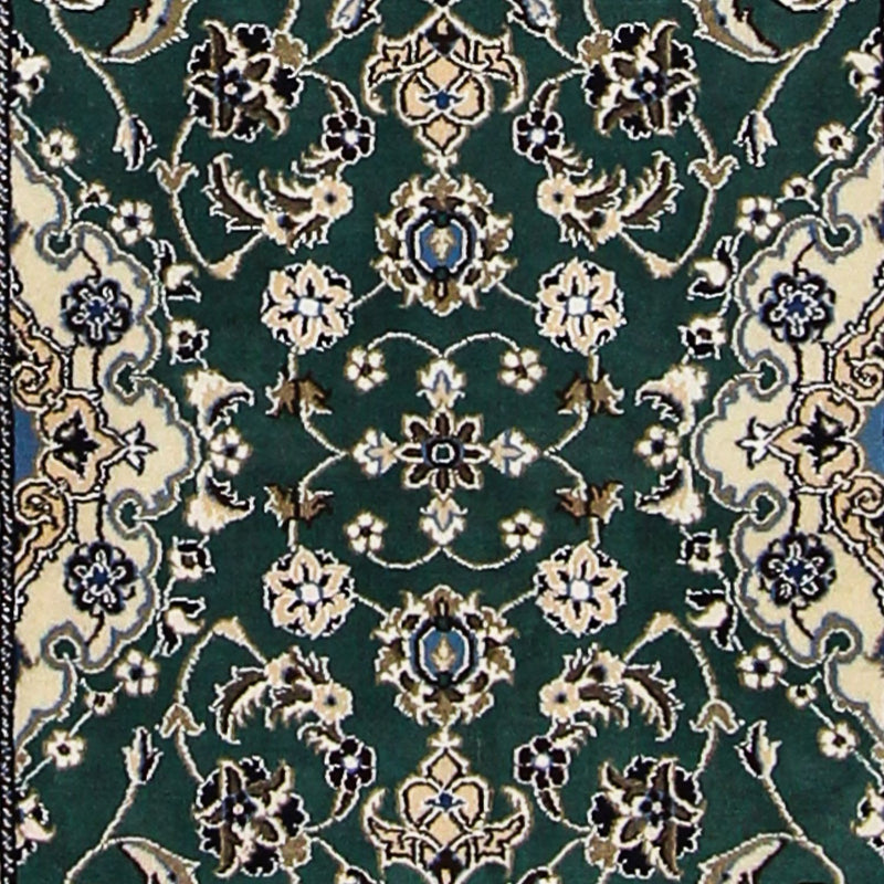 Tappeto corsia Tappeto Persero - Nain - Reale - 200 x 60 cm - verde scuro