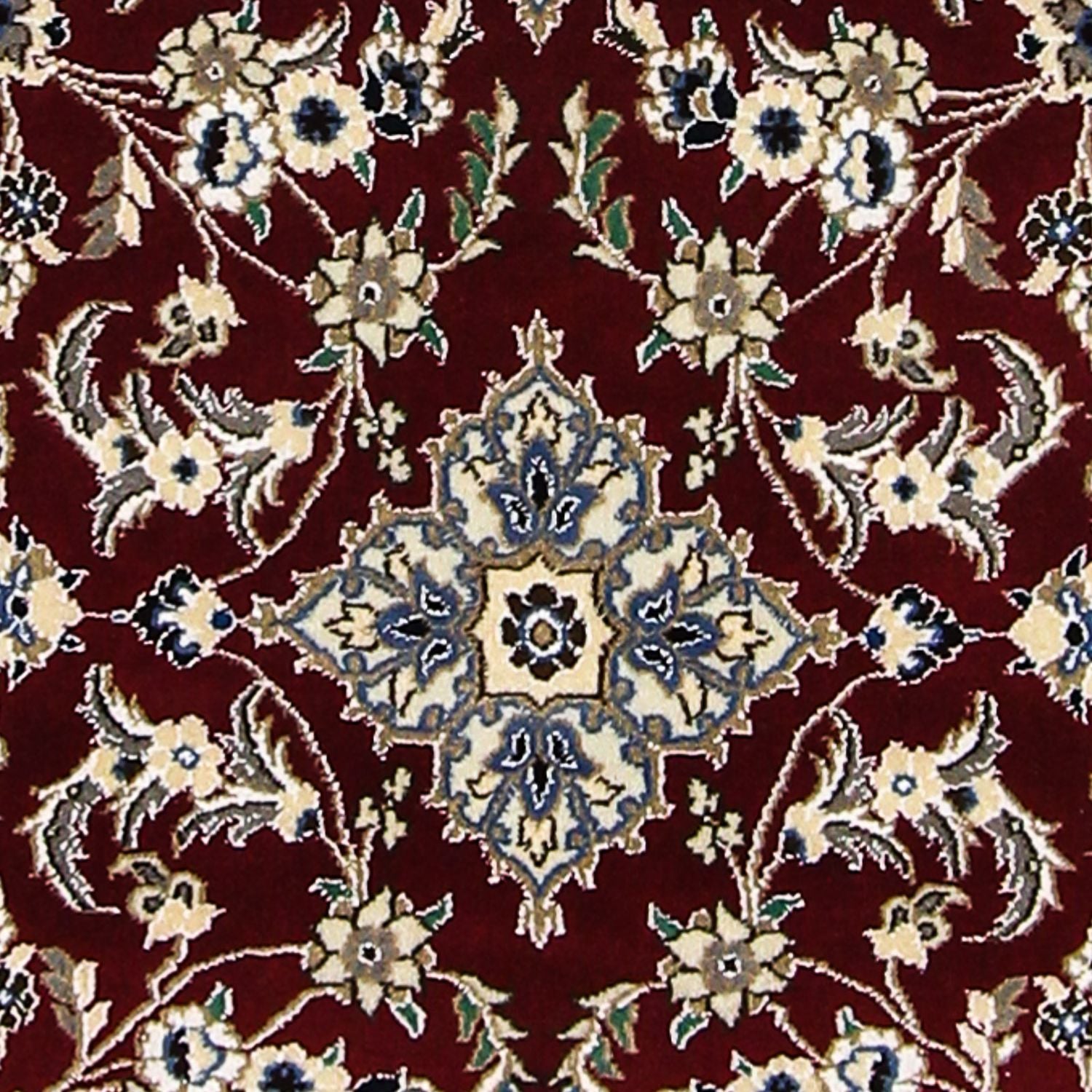 Tappeto corsia Tappeto Persero - Nain - Reale - 203 x 81 cm - rosso scuro