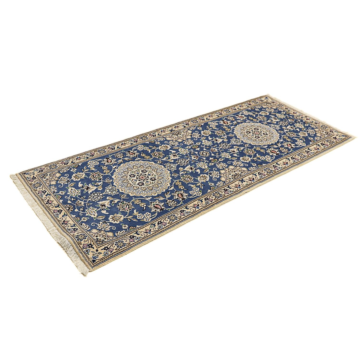 Tappeto corsia Tappeto Persero - Nain - Reale - 198 x 83 cm - blu