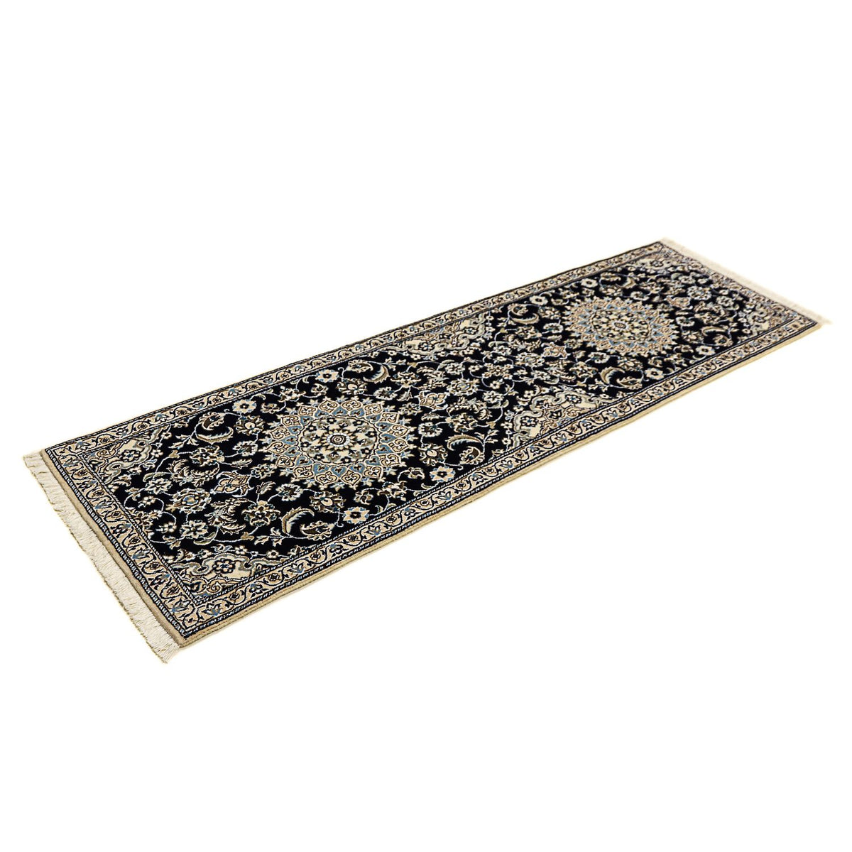Tappeto corsia Tappeto Persero - Nain - Reale - 200 x 62 cm - blu scuro