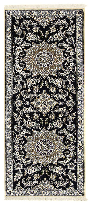 Tappeto corsia Tappeto Persero - Nain - Reale - 195 x 84 cm - blu scuro