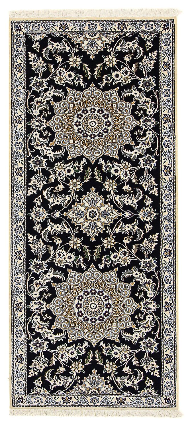 Tappeto corsia Tappeto Persero - Nain - Reale - 195 x 84 cm - blu scuro