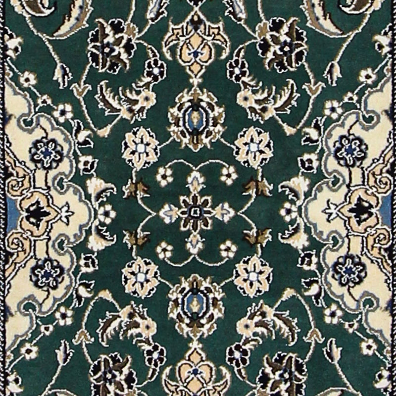 Tappeto corsia Tappeto Persero - Nain - Reale - 200 x 60 cm - verde scuro