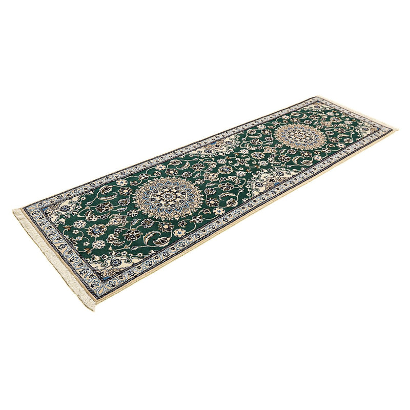 Tappeto corsia Tappeto Persero - Nain - Reale - 200 x 60 cm - verde scuro