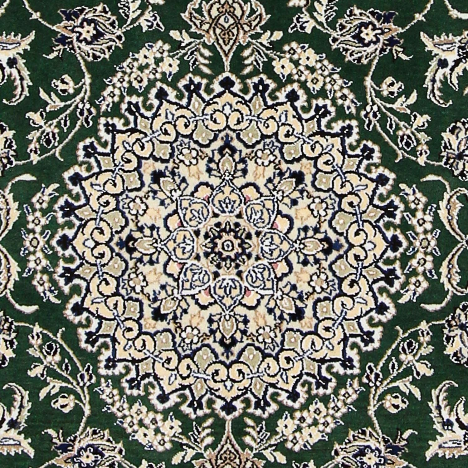Tappeto Persero - Nain - Reale - 202 x 133 cm - verde scuro