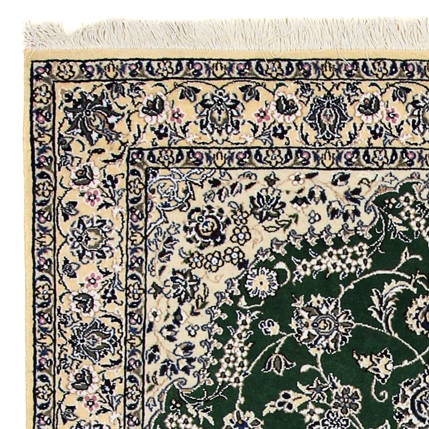 Tappeto Persero - Nain - Reale - 202 x 133 cm - verde scuro