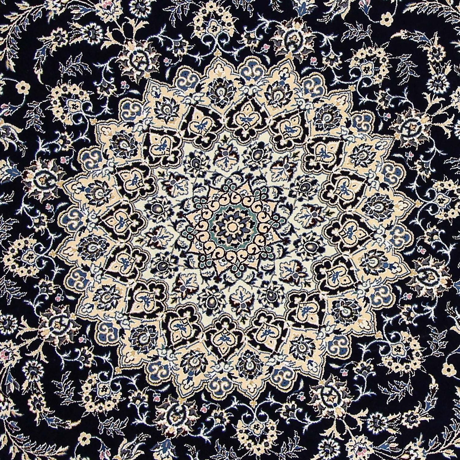 Tappeto Persero - Nain - Reale rotondo  - 260 x 260 cm - blu scuro