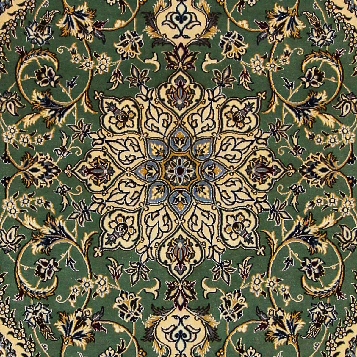 Tappeto Persero - Nain - Premio - 155 x 100 cm - verde scuro