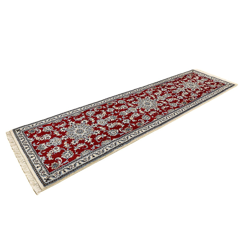 Tappeto corsia Tappeto Persero - Nain - 290 x 82 cm - rosso scuro