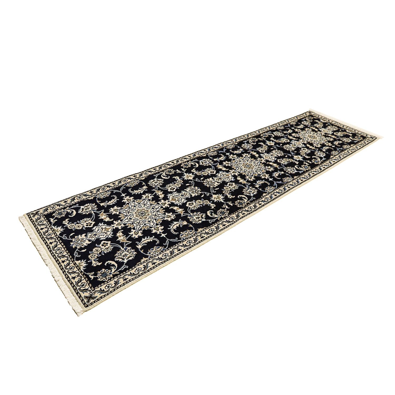 Tappeto corsia Tappeto Persero - Nain - 290 x 78 cm - blu scuro
