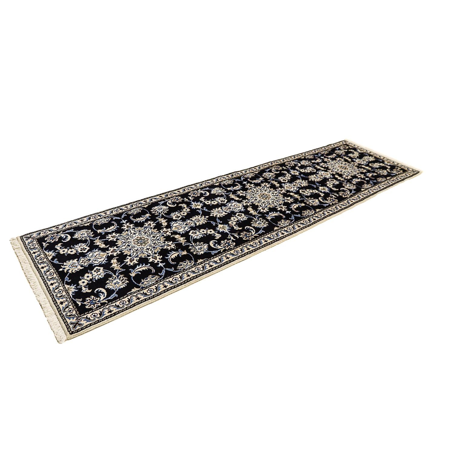 Tappeto corsia Tappeto Persero - Nain - 290 x 80 cm - blu scuro