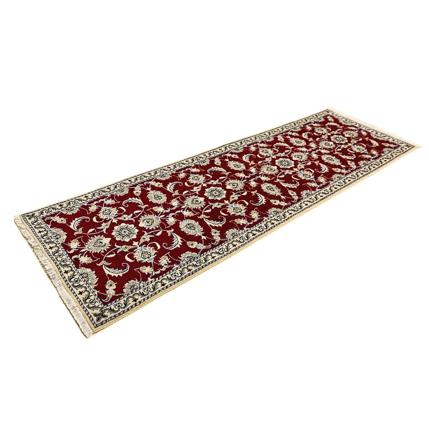 Tappeto corsia Tappeto Persero - Nain - 234 x 77 cm - rosso scuro