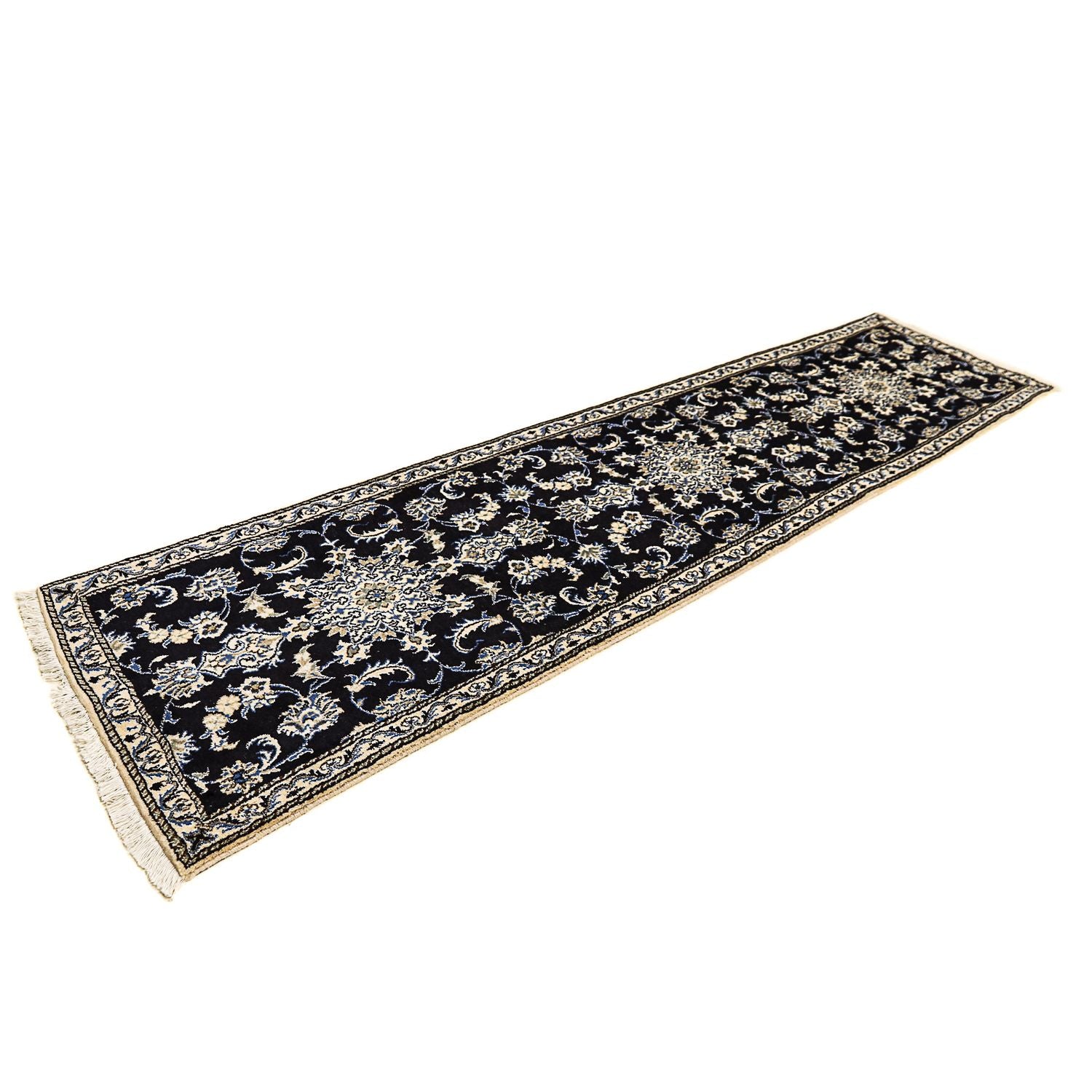 Tappeto corsia Tappeto Persero - Nain - 310 x 78 cm - blu scuro
