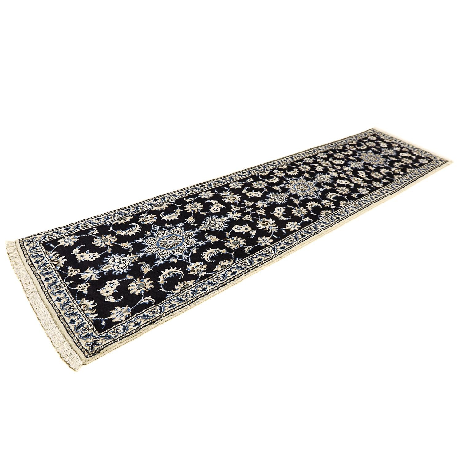 Tappeto corsia Tappeto Persero - Nain - 297 x 76 cm - blu scuro