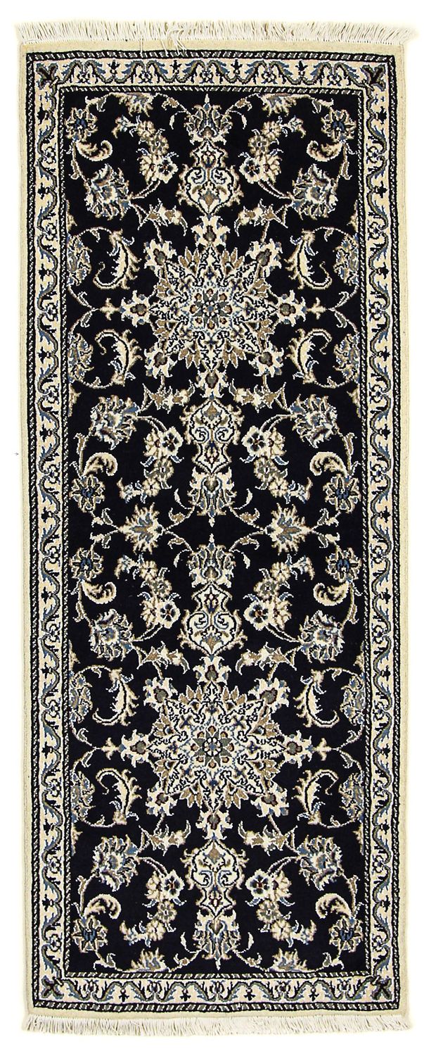 Tappeto corsia Tappeto Persero - Nain - 192 x 78 cm - blu scuro