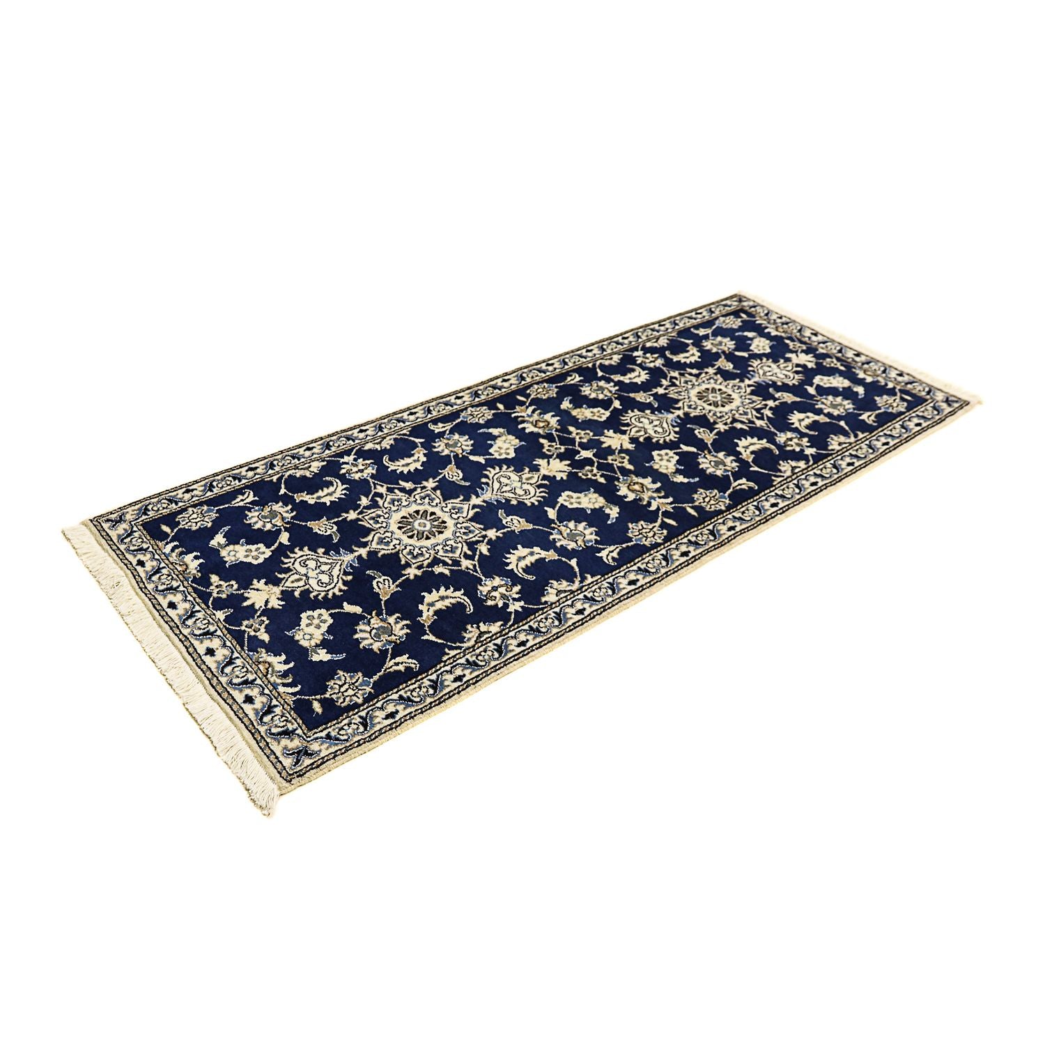 Tappeto corsia Tappeto Persero - Nain - 195 x 77 cm - blu scuro