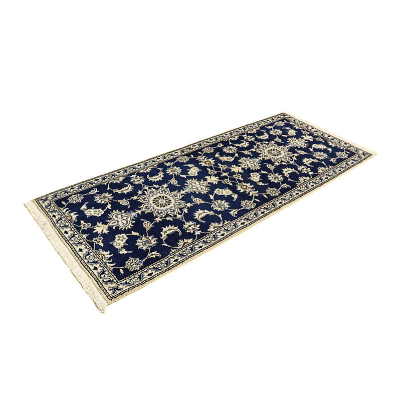 Tappeto corsia Tappeto Persero - Nain - 195 x 77 cm - blu scuro