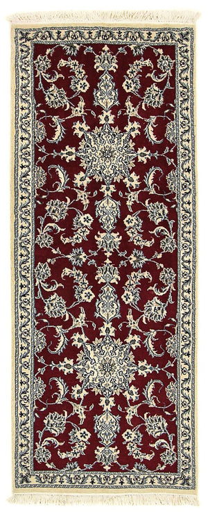 Tappeto corsia Tappeto Persero - Nain - 193 x 80 cm - rosso scuro