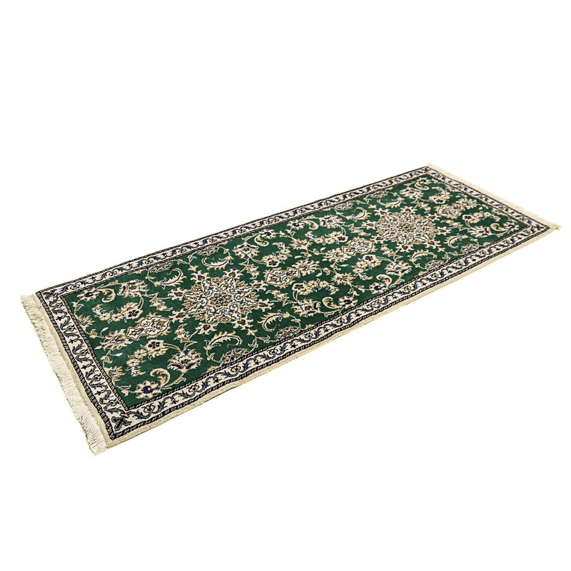Tappeto corsia Tappeto Persero - Nain - 200 x 74 cm - verde scuro