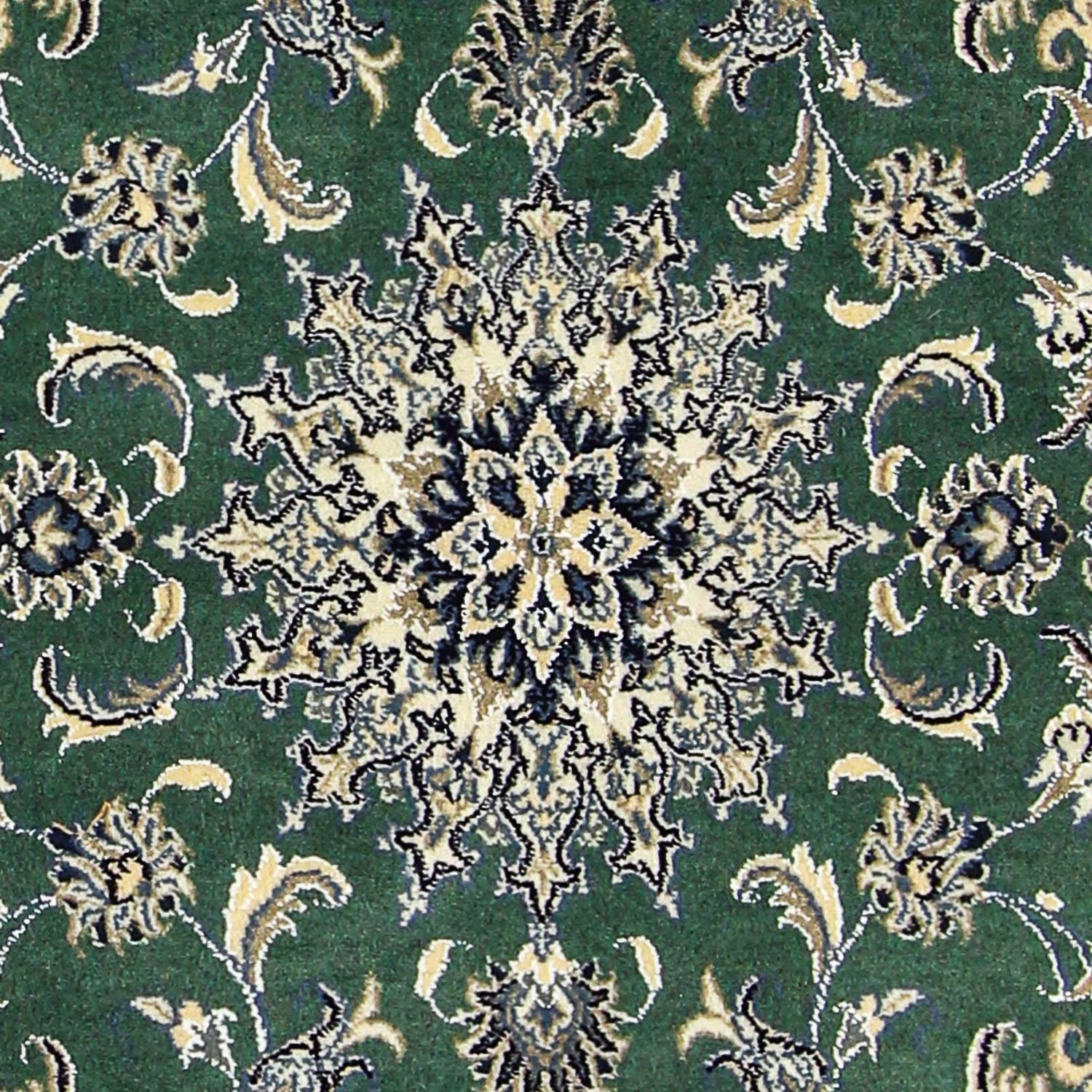 Tappeto Persero - Nain - 203 x 115 cm - verde scuro