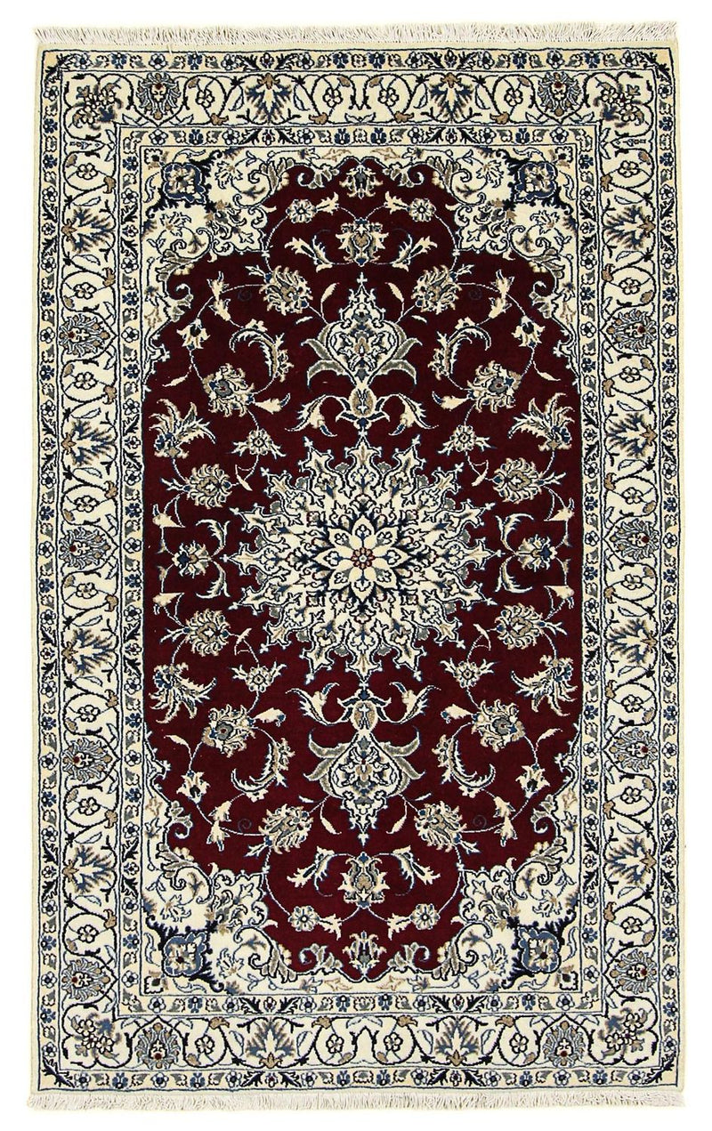 Tappeto Persero - Nain - 198 x 122 cm - rosso scuro