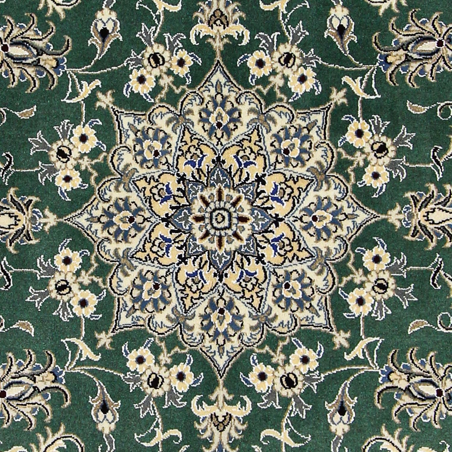 Tappeto Persero - Nain - 237 x 168 cm - verde scuro
