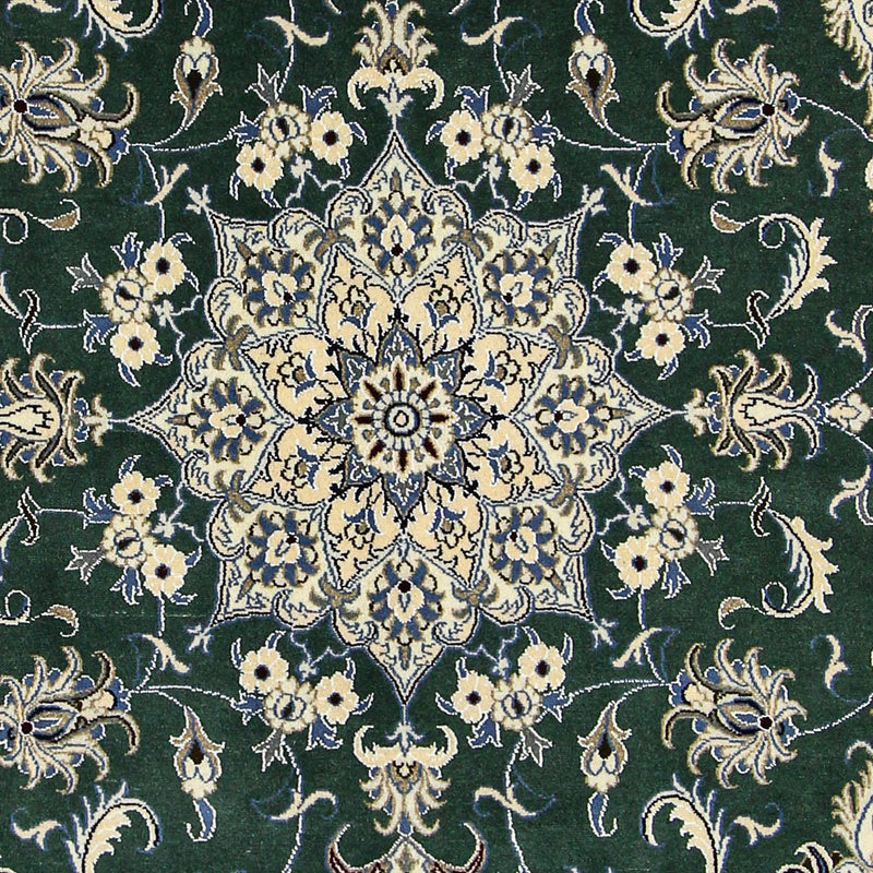 Tappeto Persero - Nain - 245 x 170 cm - verde scuro