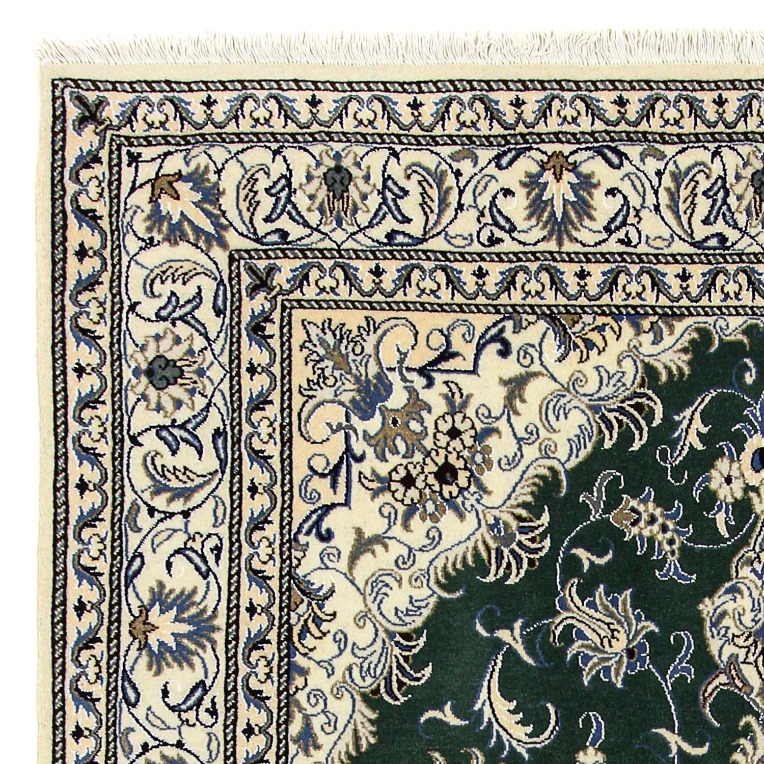 Tappeto Persero - Nain - 245 x 170 cm - verde scuro