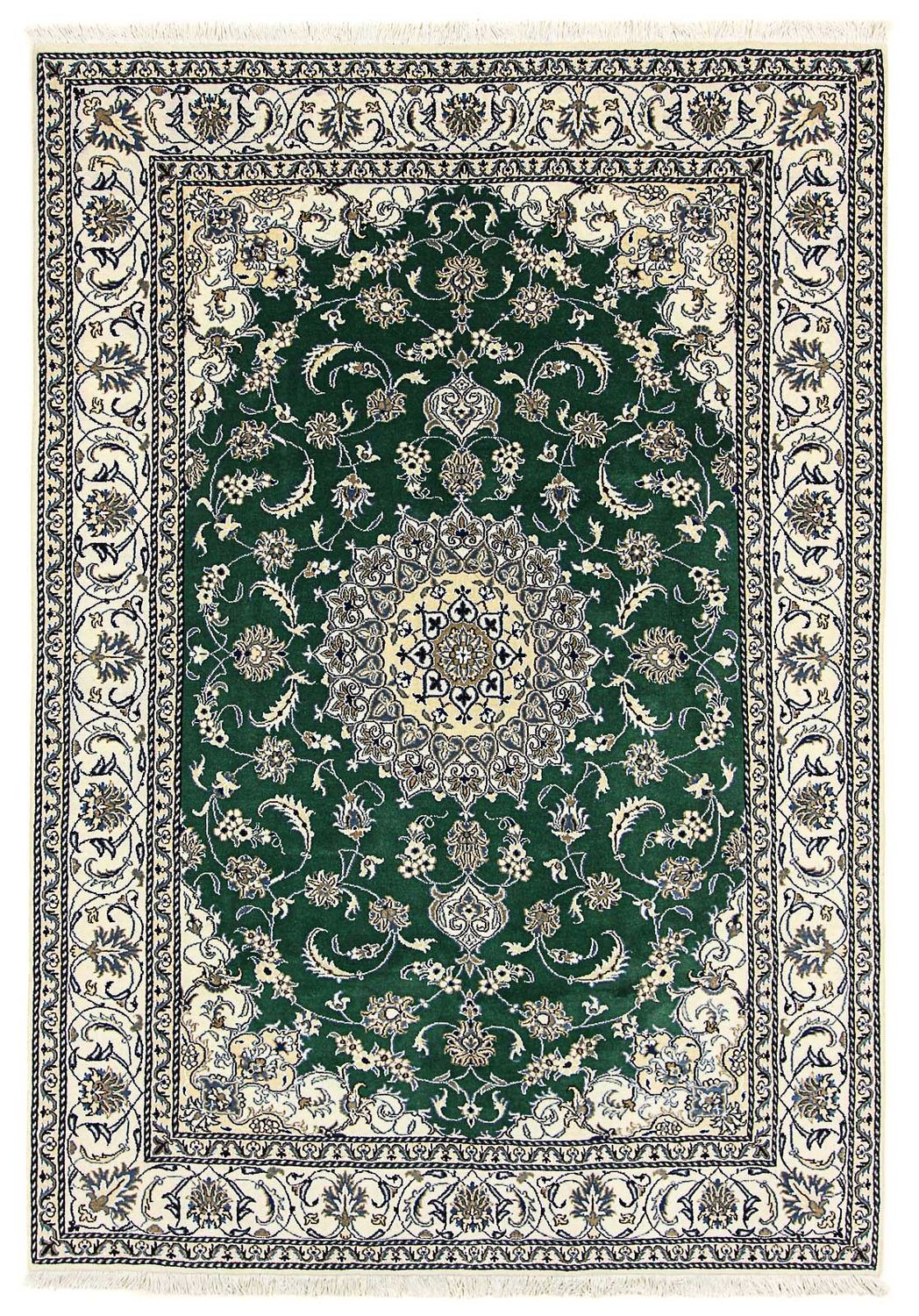Tappeto Persero - Nain - 286 x 200 cm - verde scuro