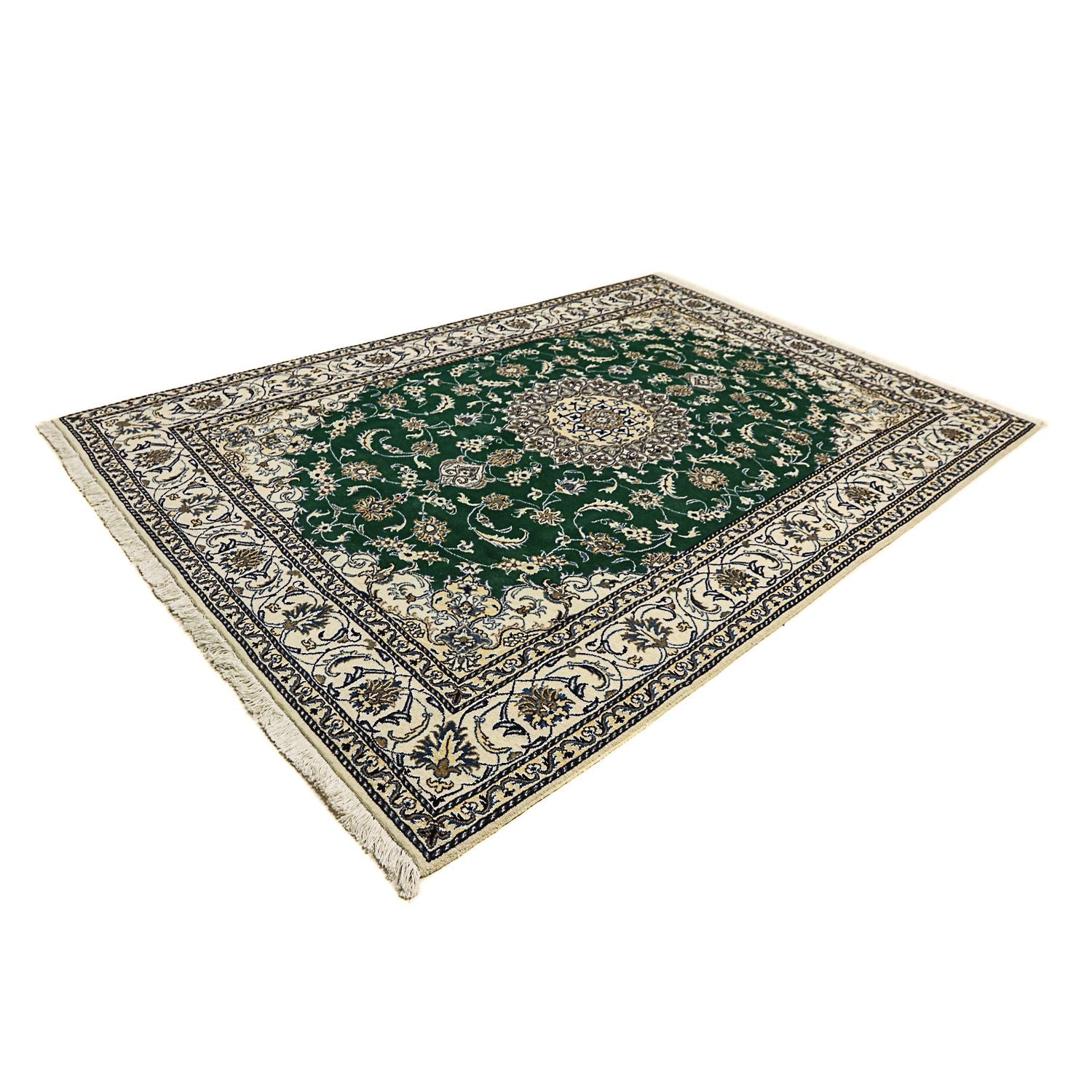 Tappeto Persero - Nain - 286 x 200 cm - verde scuro
