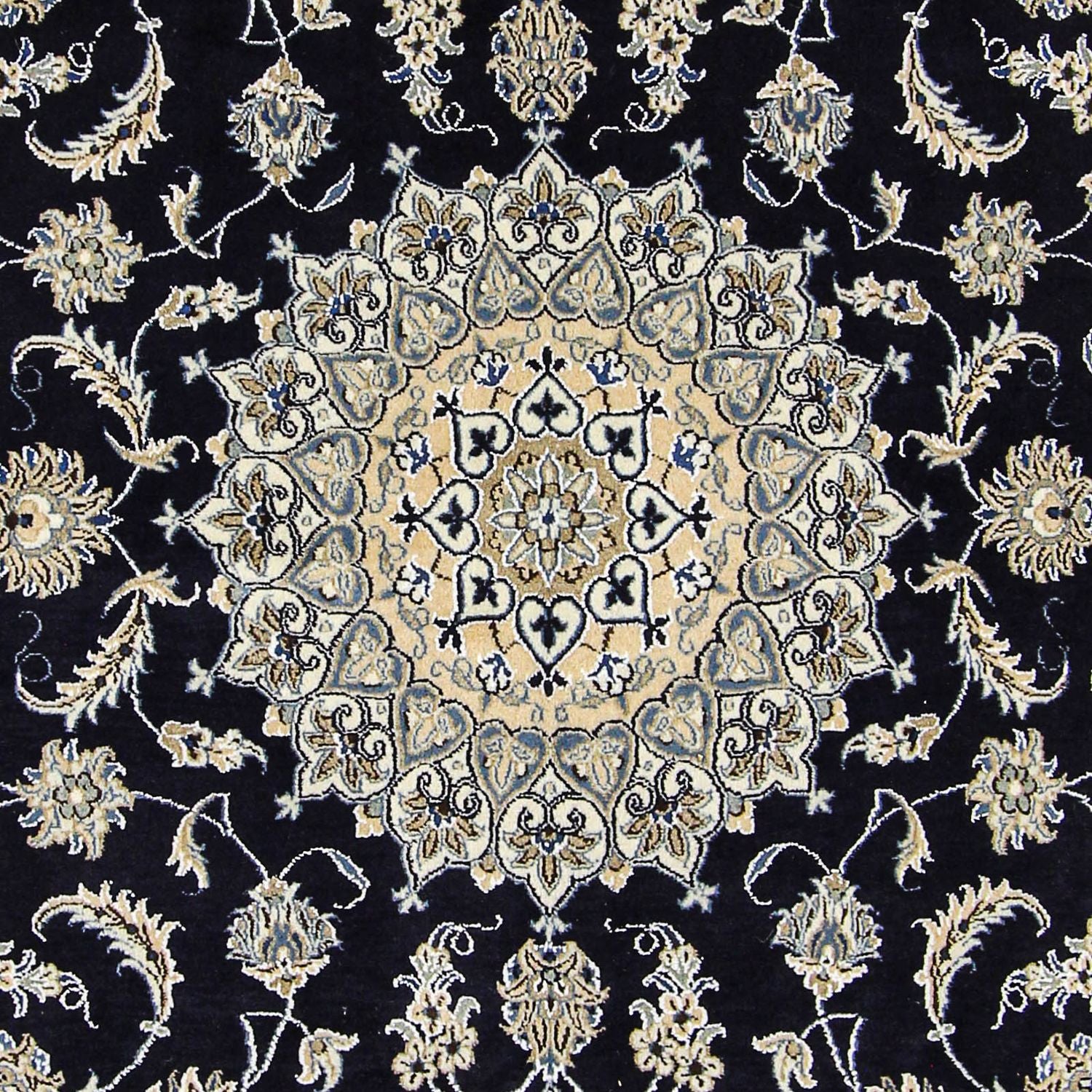 Tappeto Persero - Nain - 305 x 193 cm - blu scuro