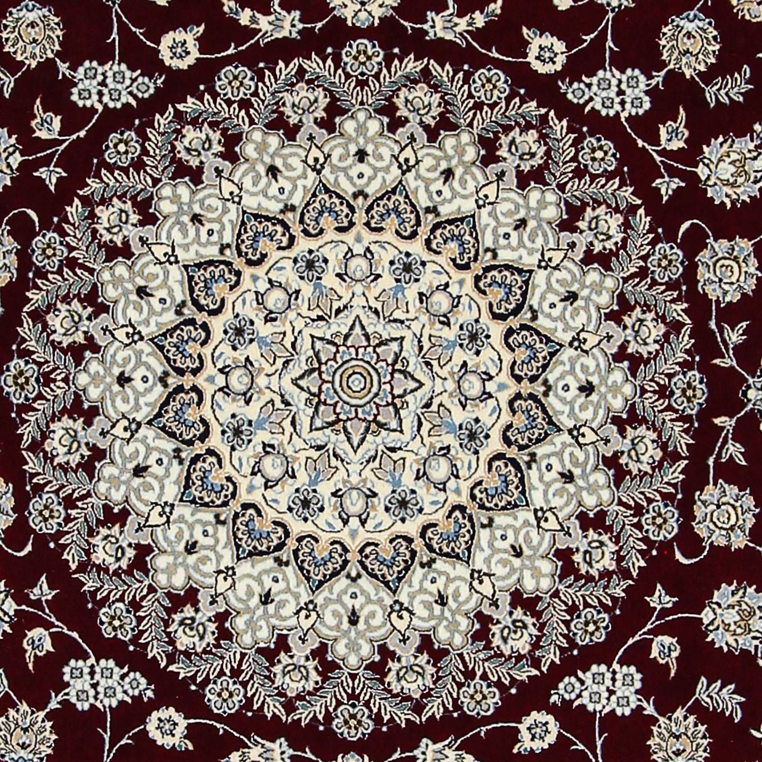 Tappeto Persero - Nain - Premio quadrato  - 207 x 206 cm - rosso scuro