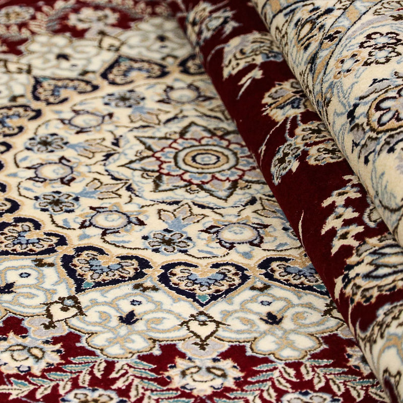 Tappeto Persero - Nain - Premio quadrato  - 207 x 206 cm - rosso scuro