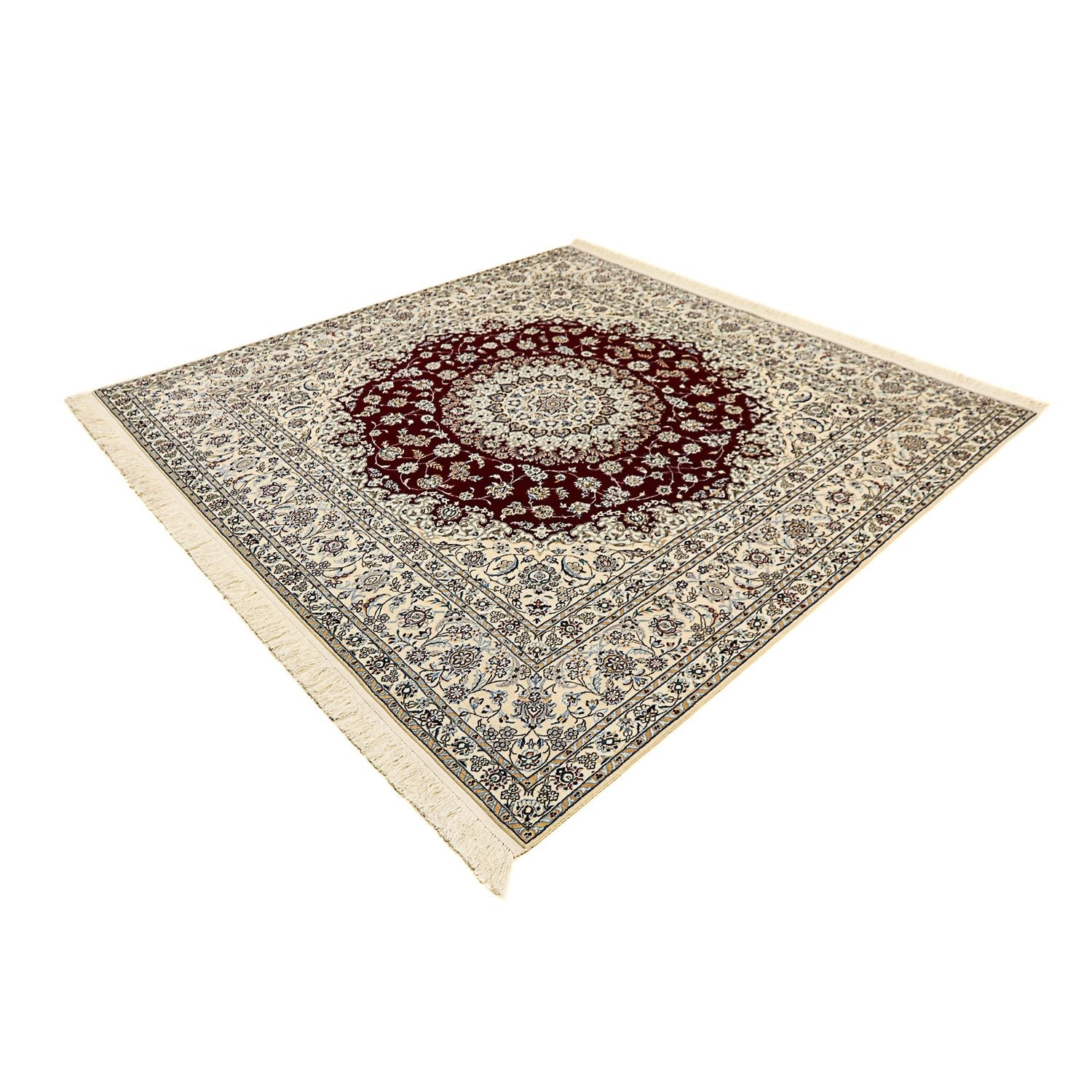 Tappeto Persero - Nain - Premio quadrato  - 207 x 206 cm - rosso scuro