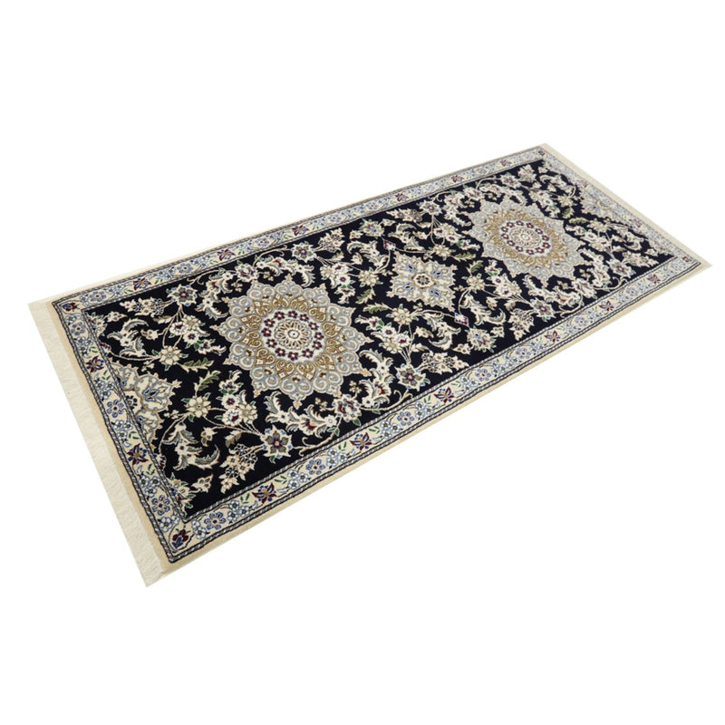 Tappeto corsia Tappeto Persero - Nain - Reale - 195 x 84 cm - blu scuro