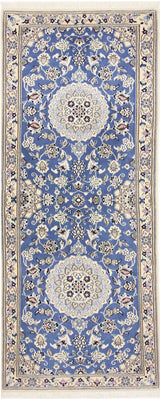 Tappeto corsia Tappeto Persero - Nain - Reale - 198 x 83 cm - blu