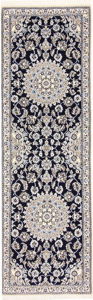 Tappeto corsia Tappeto Persero - Nain - Reale - 196 x 61 cm - blu scuro