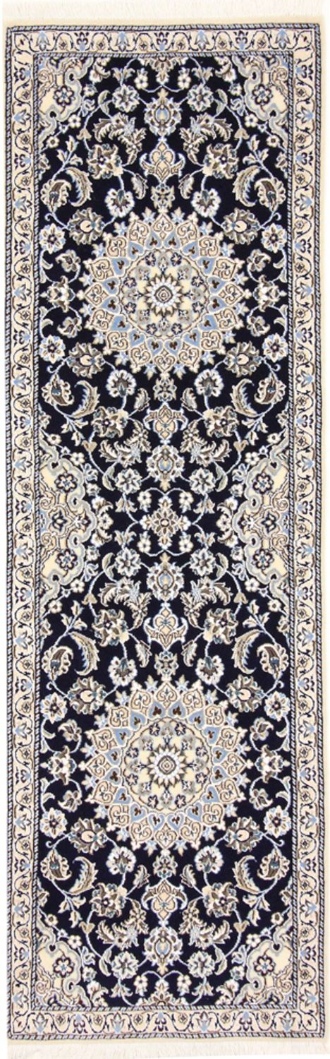 Tappeto corsia Tappeto Persero - Nain - Reale - 196 x 61 cm - blu scuro
