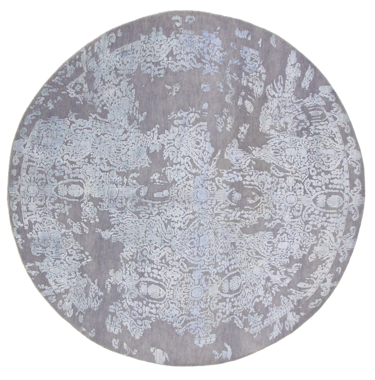 Tappeto di design rotondo  - 243 x 243 cm - blu chiaro