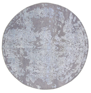 Tappeto di design rotondo  - 243 x 243 cm - blu chiaro