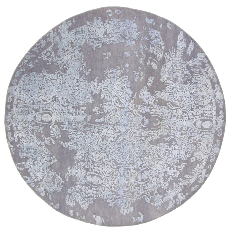 Tappeto di design rotondo  - 243 x 243 cm - blu chiaro
