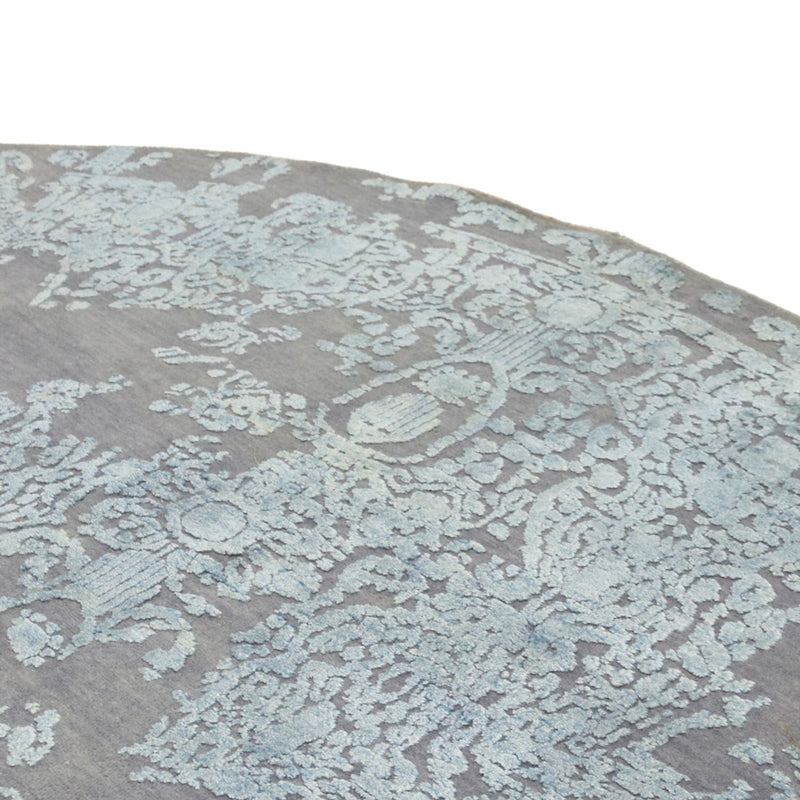 Tappeto di design rotondo  - 243 x 243 cm - blu chiaro