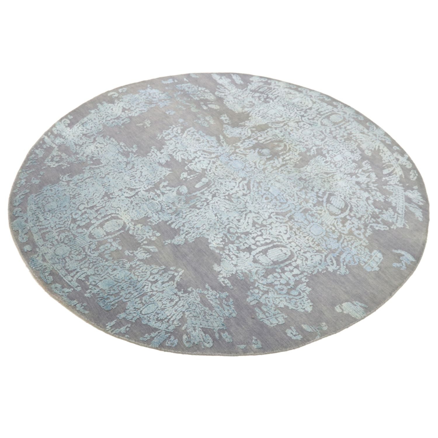 Tappeto di design rotondo  - 243 x 243 cm - blu chiaro