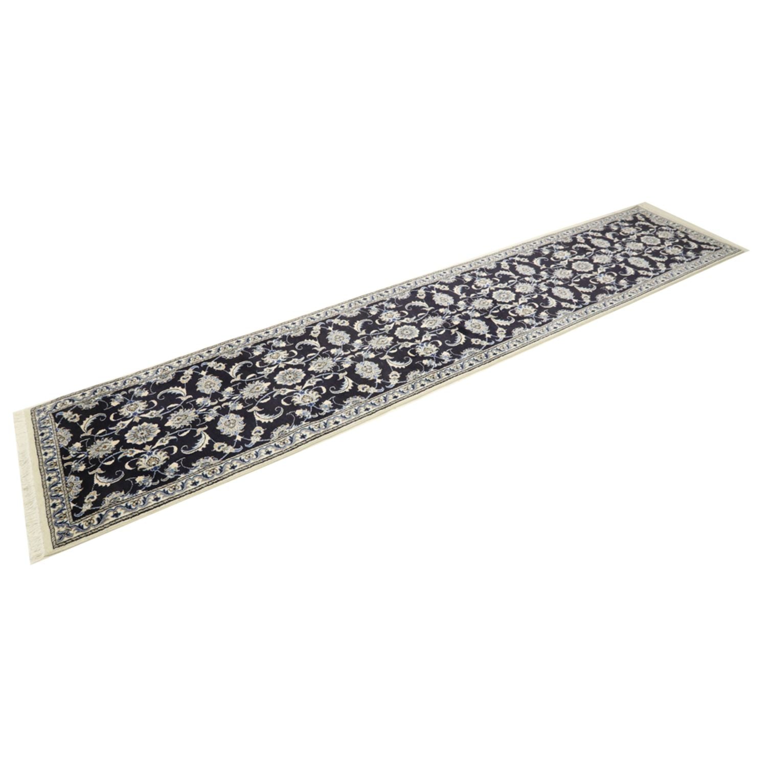 Tappeto corsia Tappeto Persero - Nain - 394 x 79 cm - blu scuro