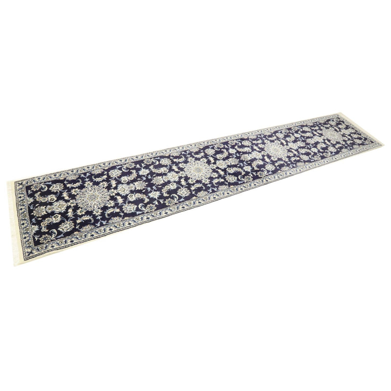 Tappeto corsia Tappeto Persero - Nain - 383 x 76 cm - blu scuro